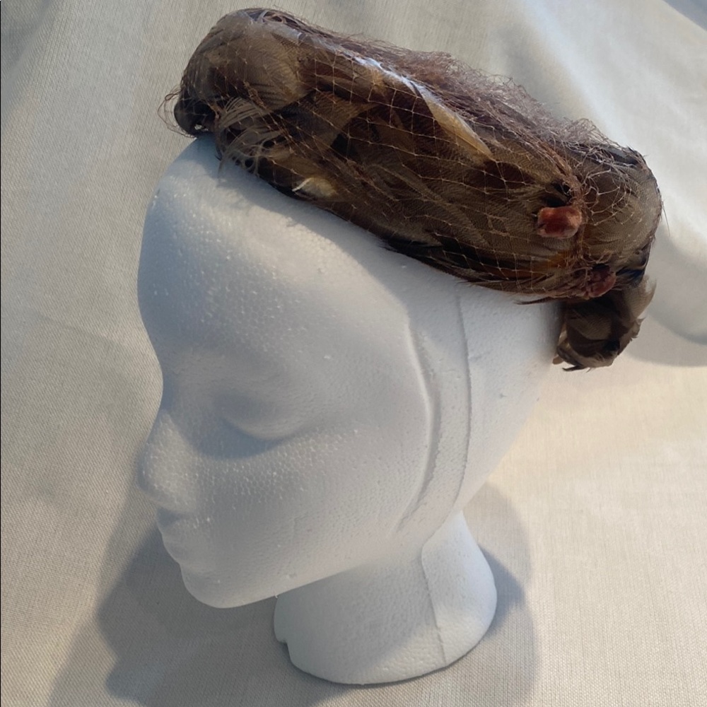 Elizabeth Ford Brown Vintage Pillbox Hat